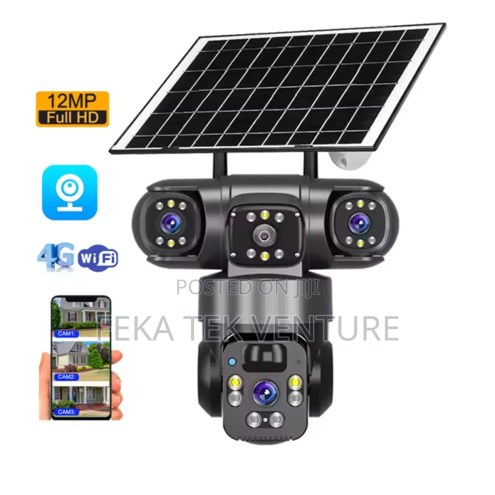 Ai Solar 4g CCTV With 3 Camera Wifi Options