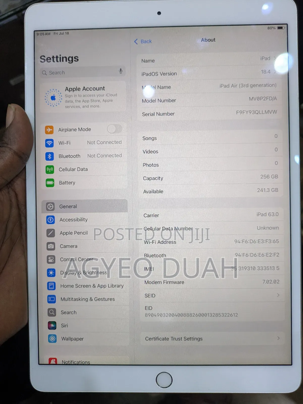 Apple iPad Air 3 256 GB Silver