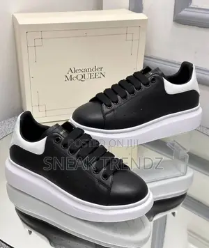 Alexander McQueen Og Leather Black White