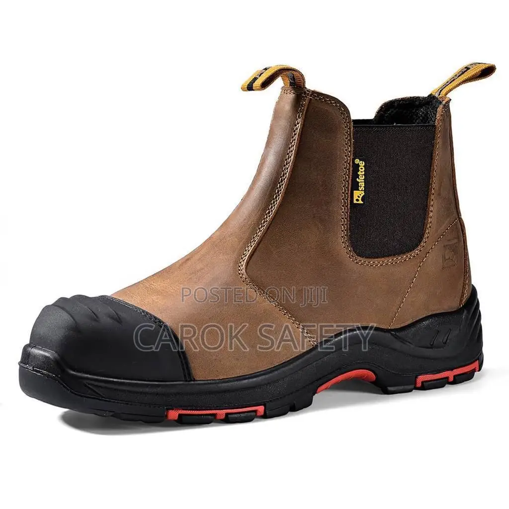 High Ankle Boot(Safetoe Brown Mining Pull On)