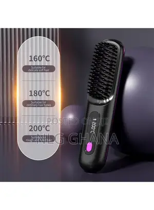 Wireless Usb Rechargeable Hair Straightening Comb. Ghx6197