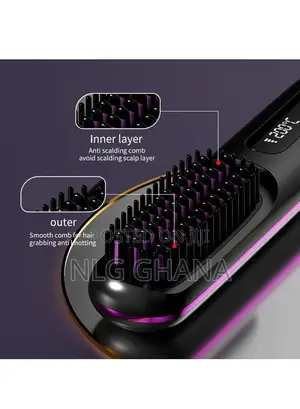 Wireless Usb Rechargeable Hair Straightening Comb. Ghx6197