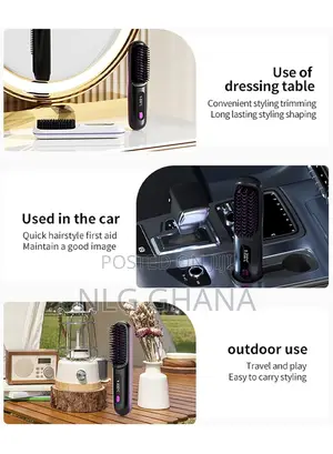 Wireless Usb Rechargeable Hair Straightening Comb. Ghx6197