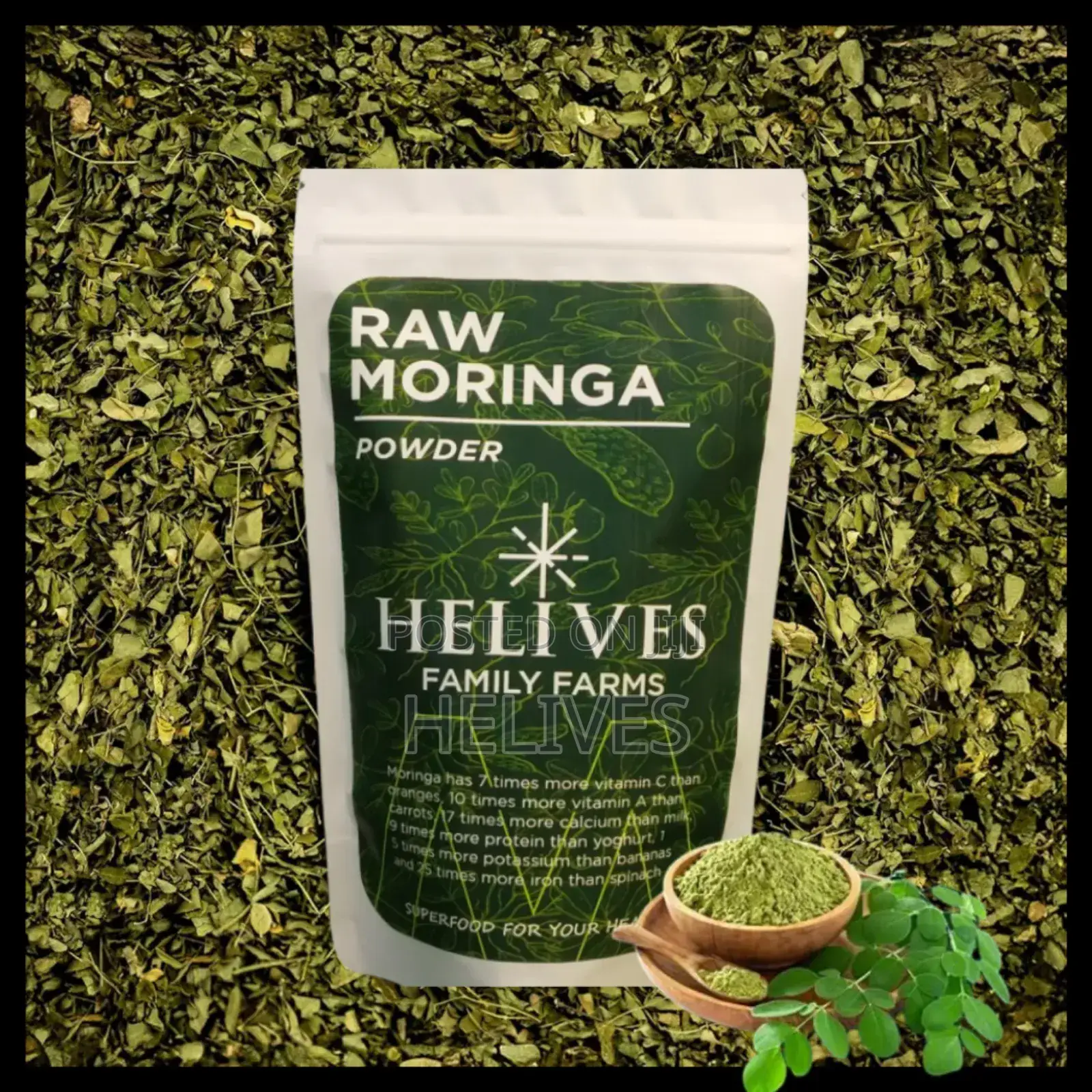 Raw Moringa Powder | Pure Organic | Helives | Fda Approved | 125g