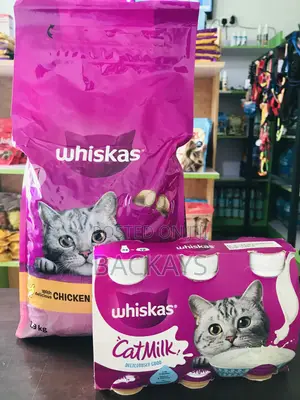 Nutritious Whiskas Cat Food and Cat Milk Combo