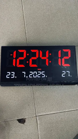 Digital Wall Clock Calendar (19” X 10")