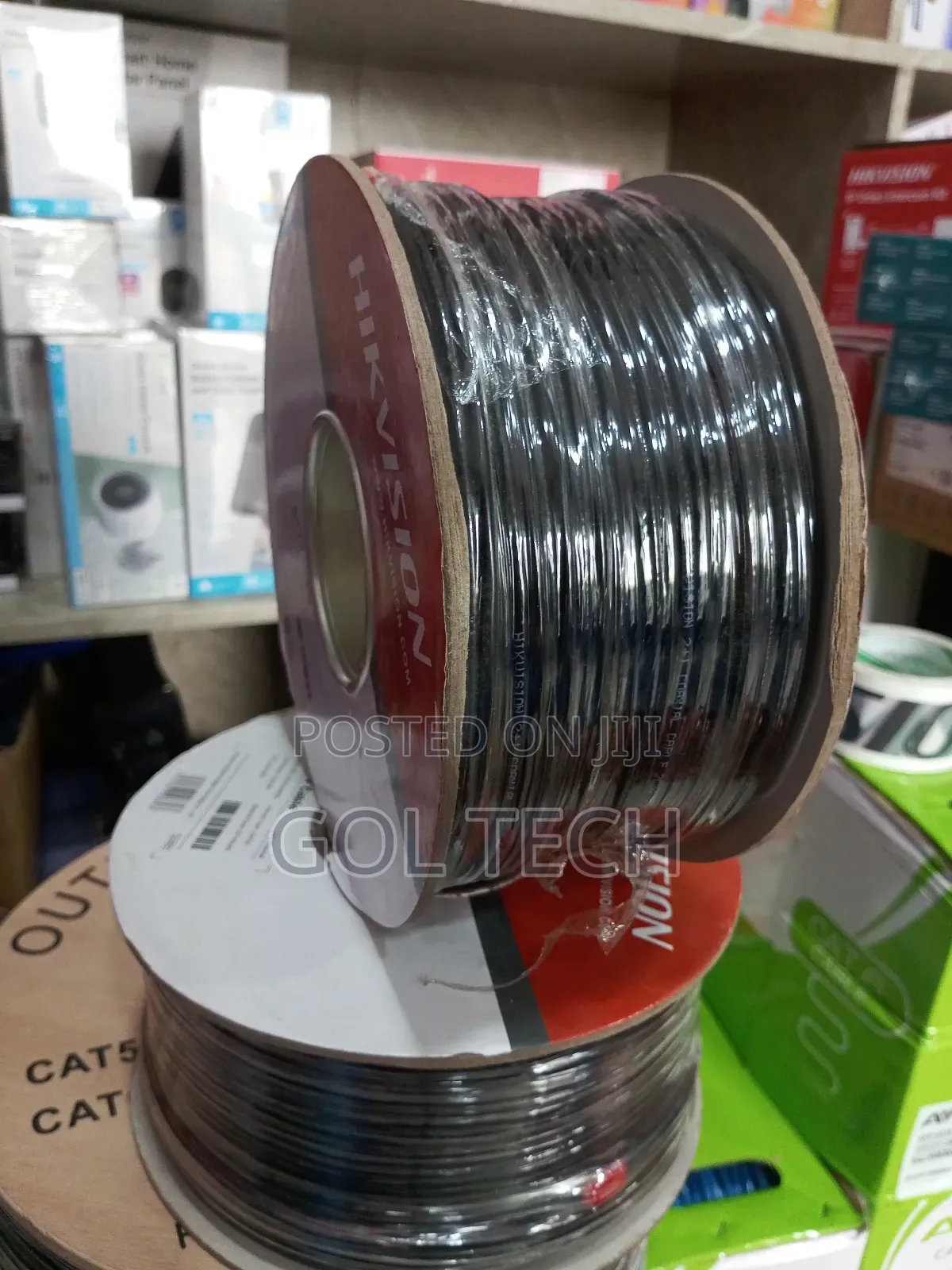Hikvision Rg59 100m With Power CCTV Cable Full Copper Coaxial