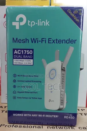 Tp-Link Wifi Range Extender Mesh Wifi Extender Ac1750 Dual Band Re450