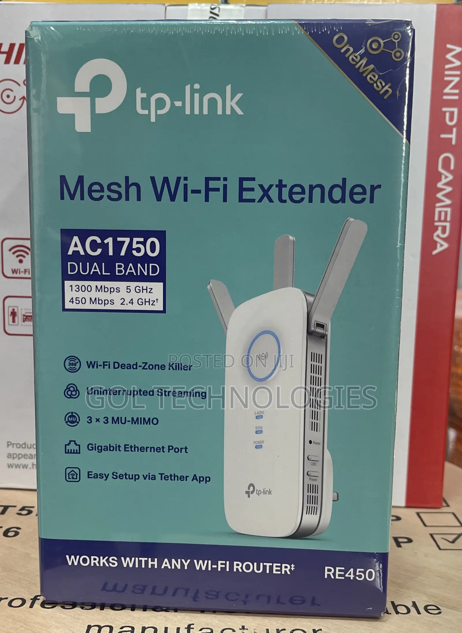Tp Link Mesh Wifi Extender Ac1750 Dual Band Re450 Gigabit Ethernet