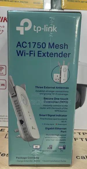 Tp Link Mesh Wifi Extender Ac1750 Dual Band Re450 Gigabit Ethernet