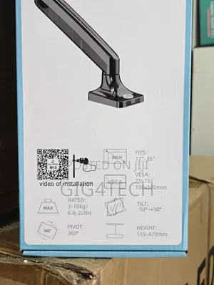 Zeno Single Arm Gas Strut Desktop Monitor Mount and Stand