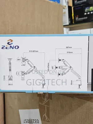 Zeno Single Arm Gas Strut Desktop Monitor Mount and Stand