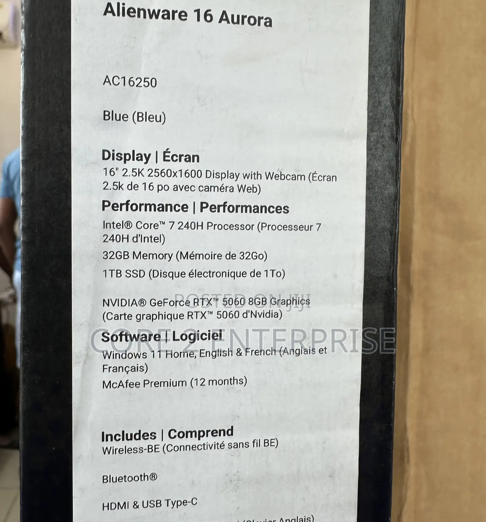 New Laptop Dell Alienware Aurora R16 32GB Intel Core I7 SSD 1T