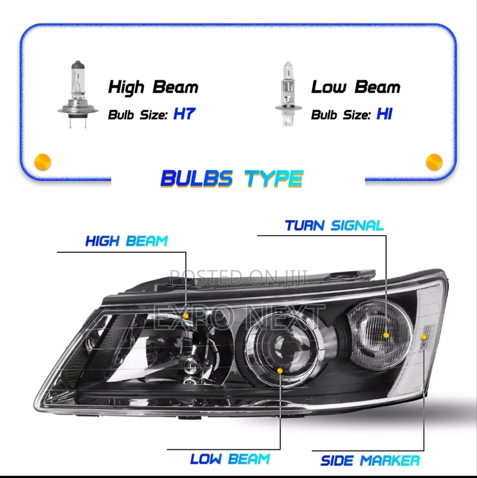 2006-2008 Hyundai Sonata Headlights Pairs