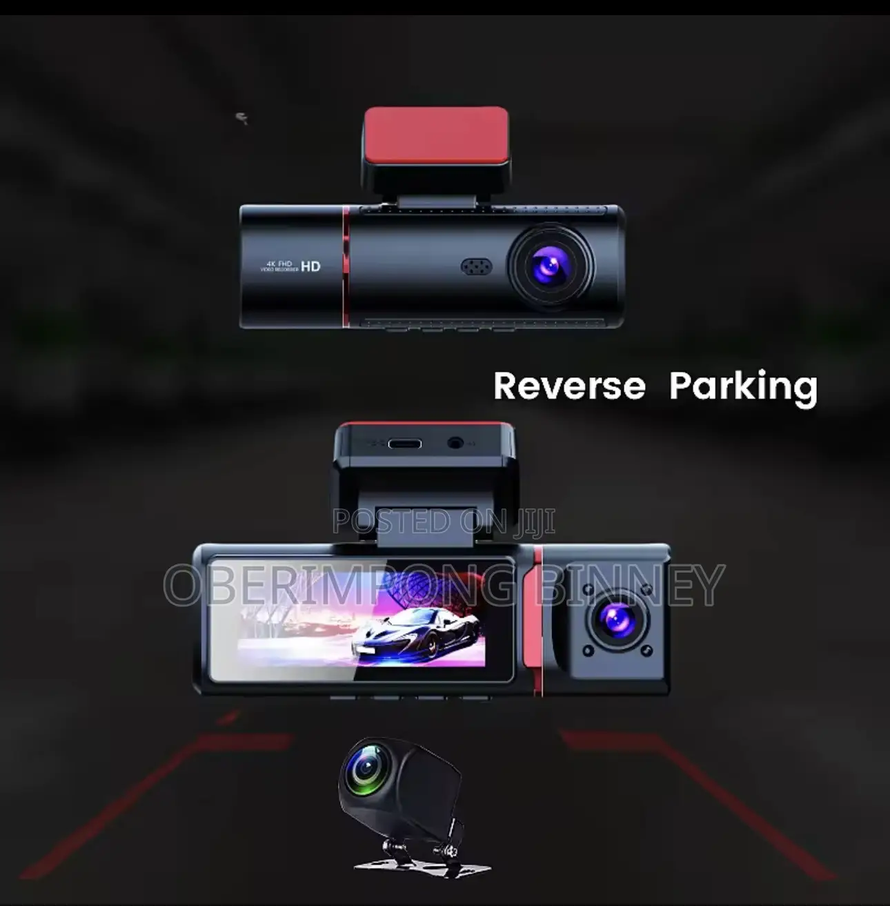  Dash Cam 3 in 1 Dashcam With GPS Resolution Front,Back and Inside