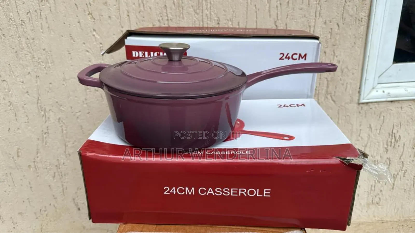 Cast Iron 24cm Untensil for Cooking Banku,Stew Etc.1pieces in the Box