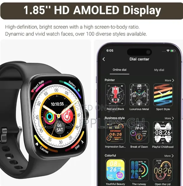Tozo Amoled S7 Smart Watch With Mm Ultra Hd Screen From Usa