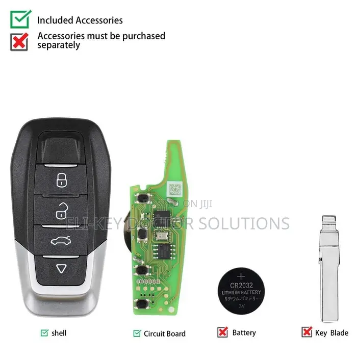 Vvdi Xkfef6en Ferrari-Style Xhorse Universal Flip Key With 4 Buttons