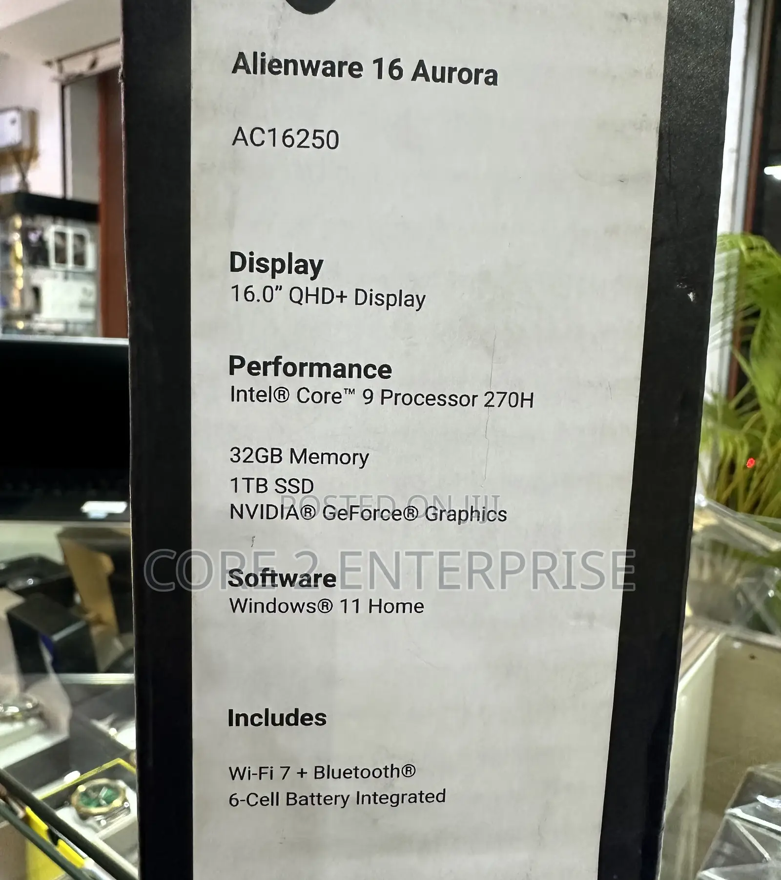 New Laptop Dell Alienware Aurora R16 32GB Intel Core I9 SSD 1T