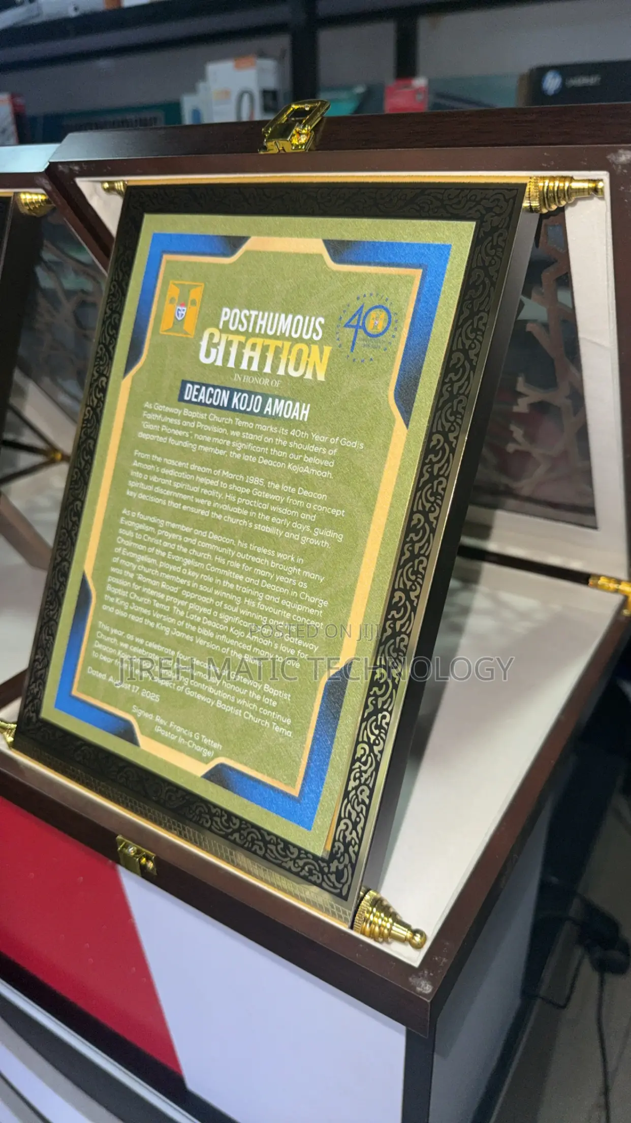 Plaques for Citations