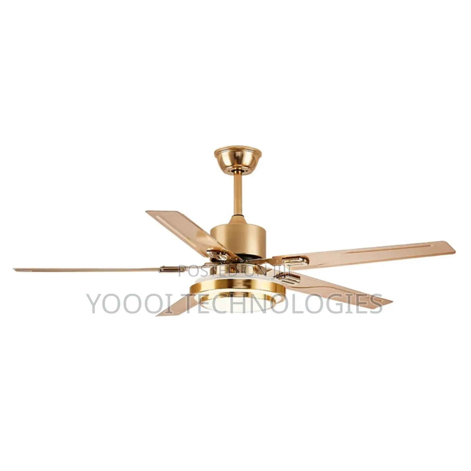 52" 5 Blade 3 Color Led Ceiling Fan Light