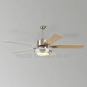 52" 5 Blade 3 Color Led Ceiling Fan Light