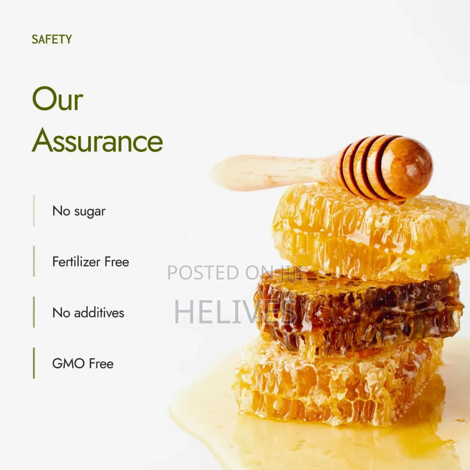 Helives Raw Honey 1250ml |100% Organic Pure Natural | Fda Certified