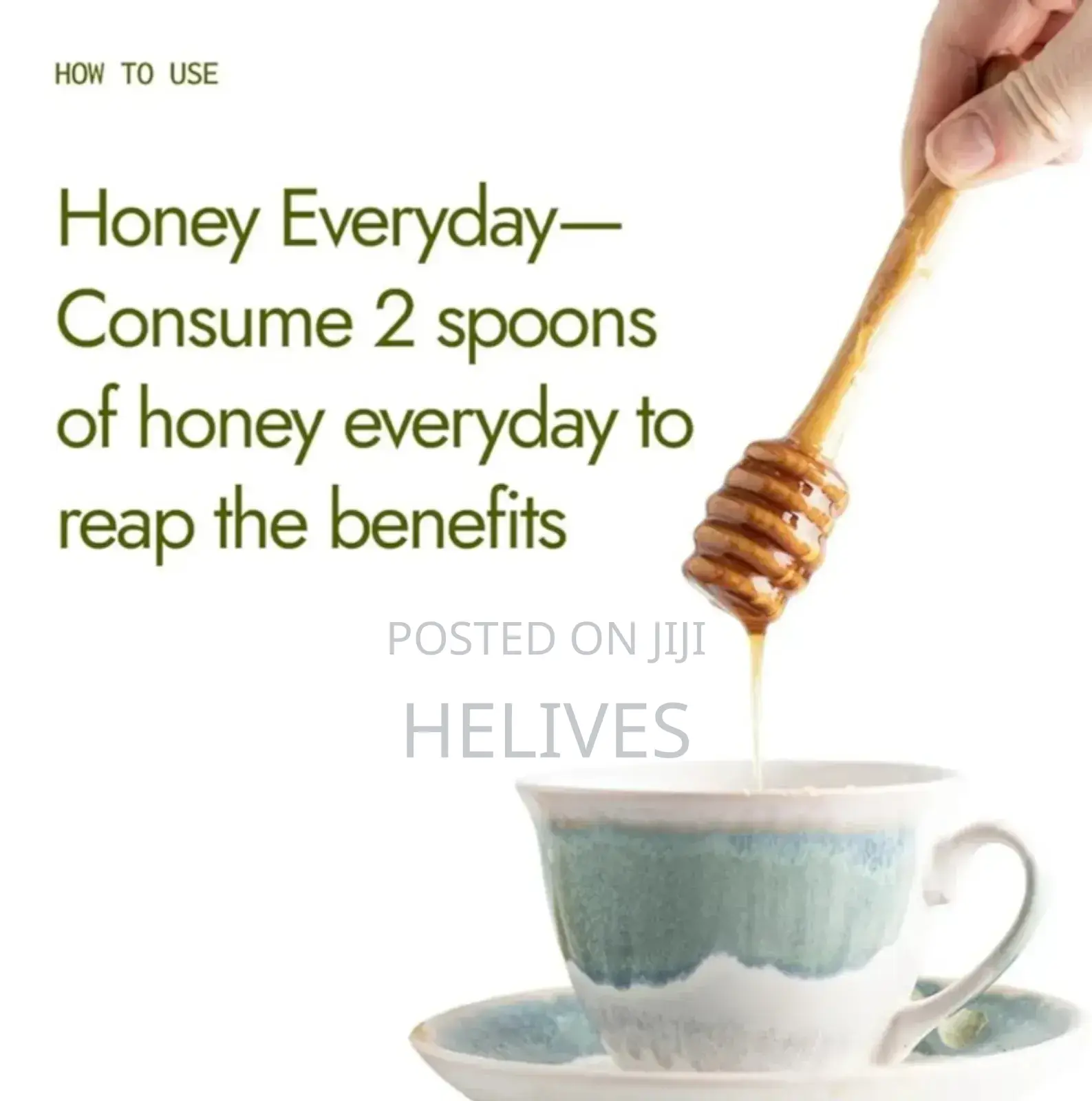 Helives Raw Honey 600ml |100% Organic Pure Natural | Fda Certified