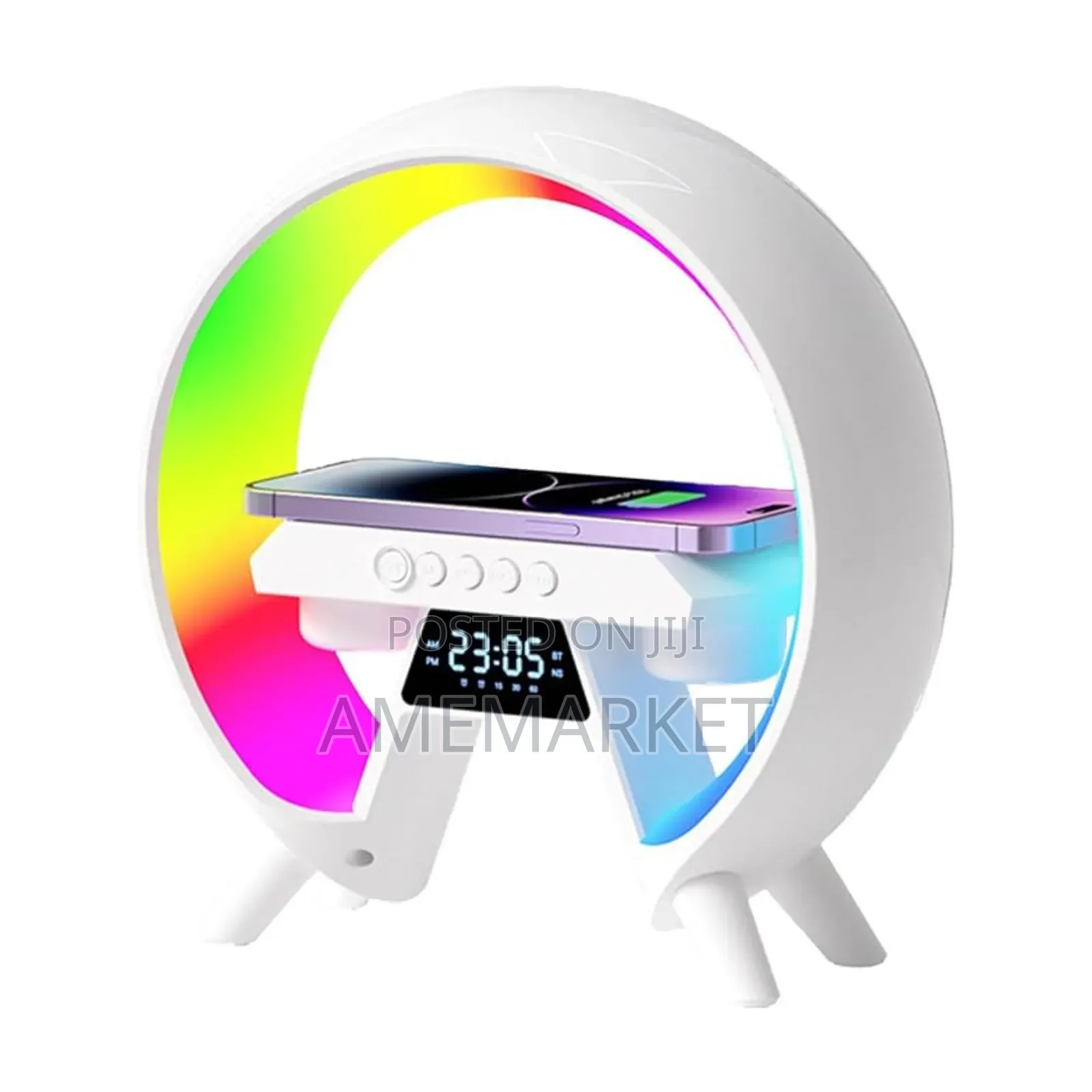 X-63 G Bluetooth Speaker Wireless Charger RGB Alarm Clock Night Light