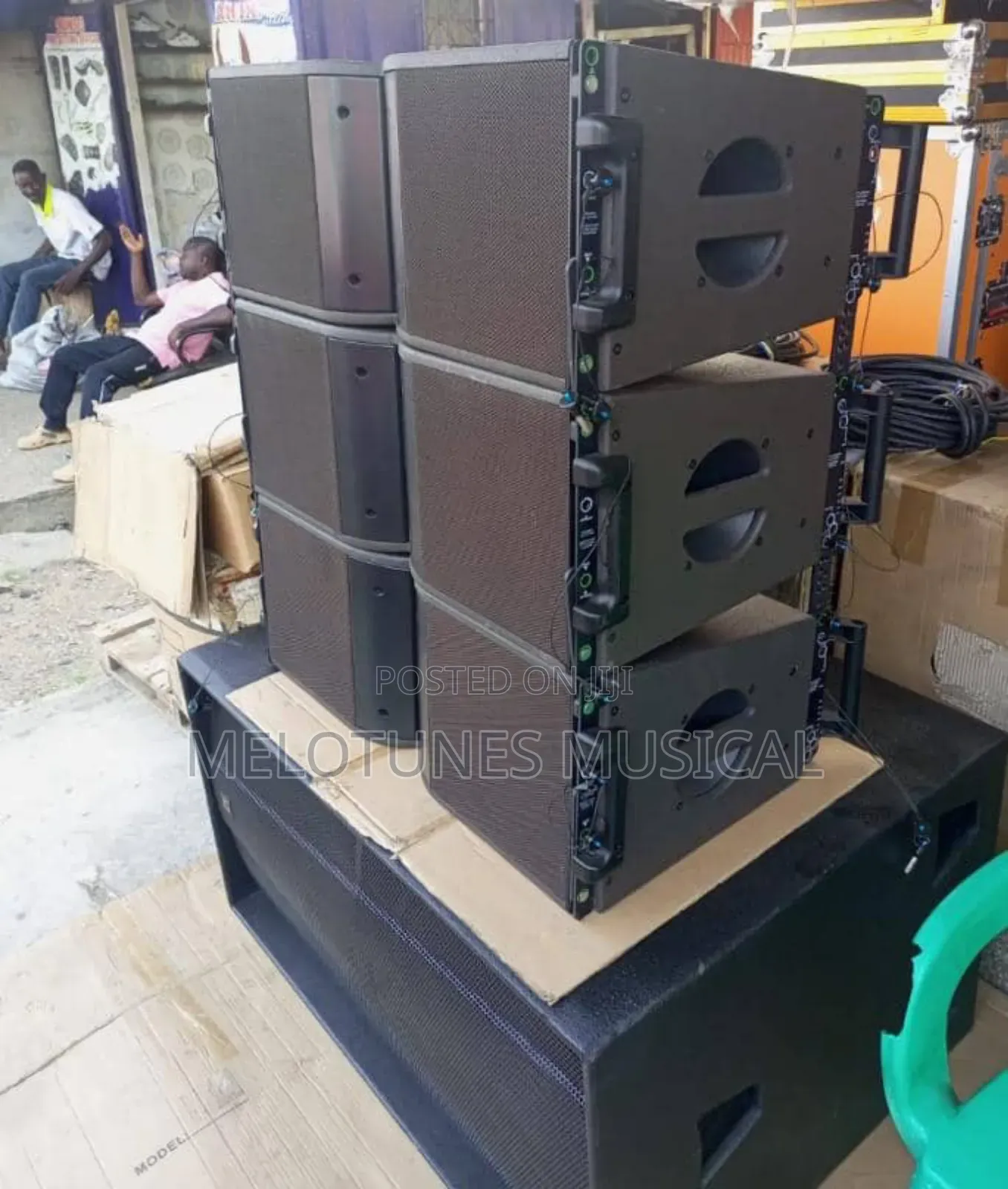 3piece 12inches Line Array With 1pair Bass and Amp Rack Set
