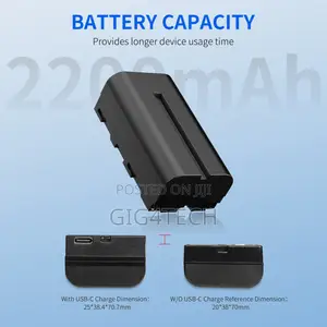 Feeworld Np-F550 2200mah Li-Ion Battery Usb-C Charging