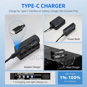 Feeworld Np-F550 2200mah Li-Ion Battery Usb-C Charging