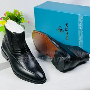 Steve Riots Leather Men Zip Boot