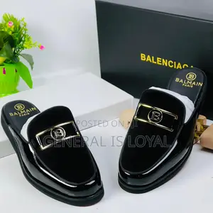 Balenciaga Smooth Leather Sued Men Halfshoe