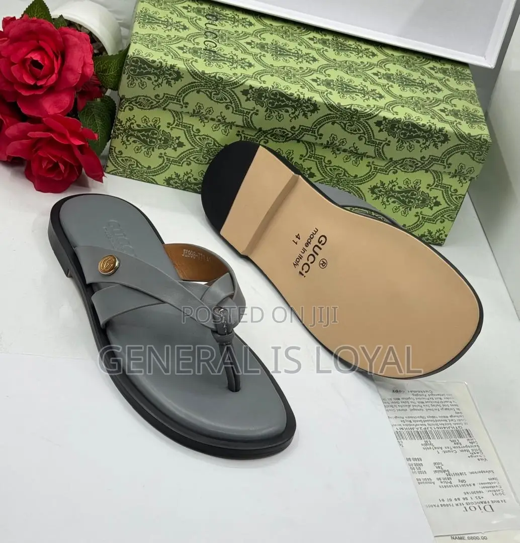 Gucci Gray Men Slippers