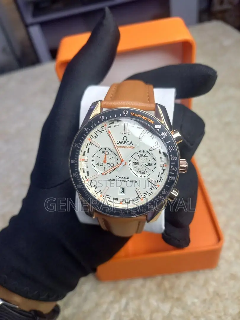 Omega Genuinely Leather Men Watch