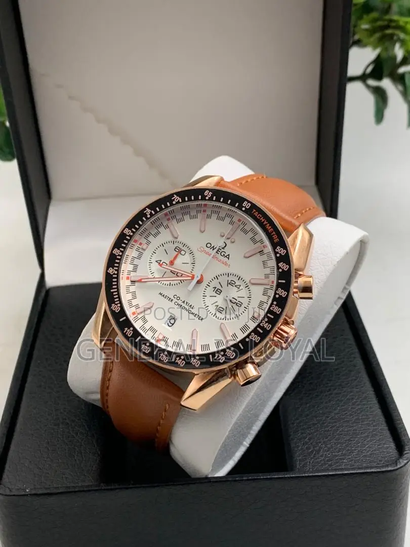 Omega Genuinely Leather Men Watch
