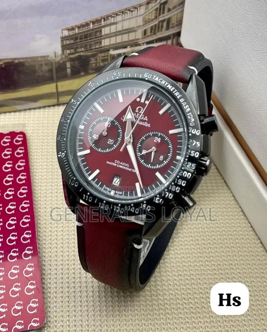 Omega Genuinely Leather Men Watch