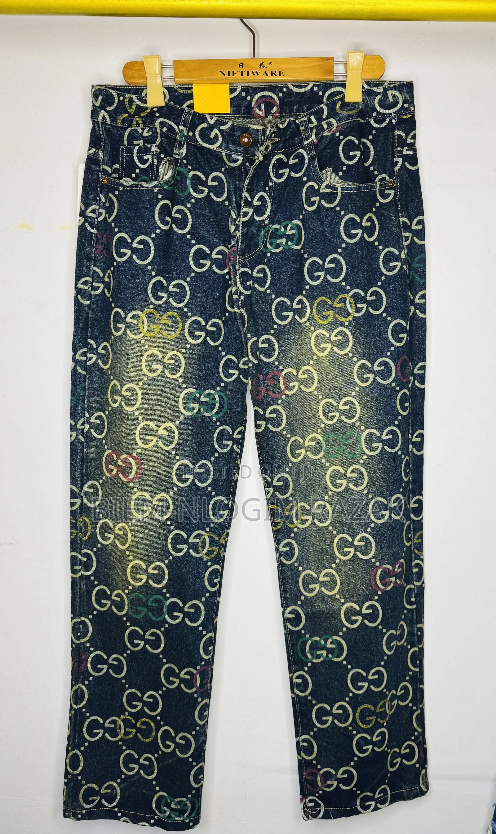 Original Gucci N Palm Angels Baggy Jeans Available in Stock