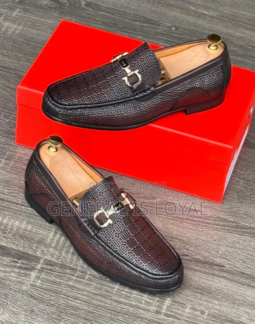 Rossi Coffee Color Leather Men Loafers Shoe