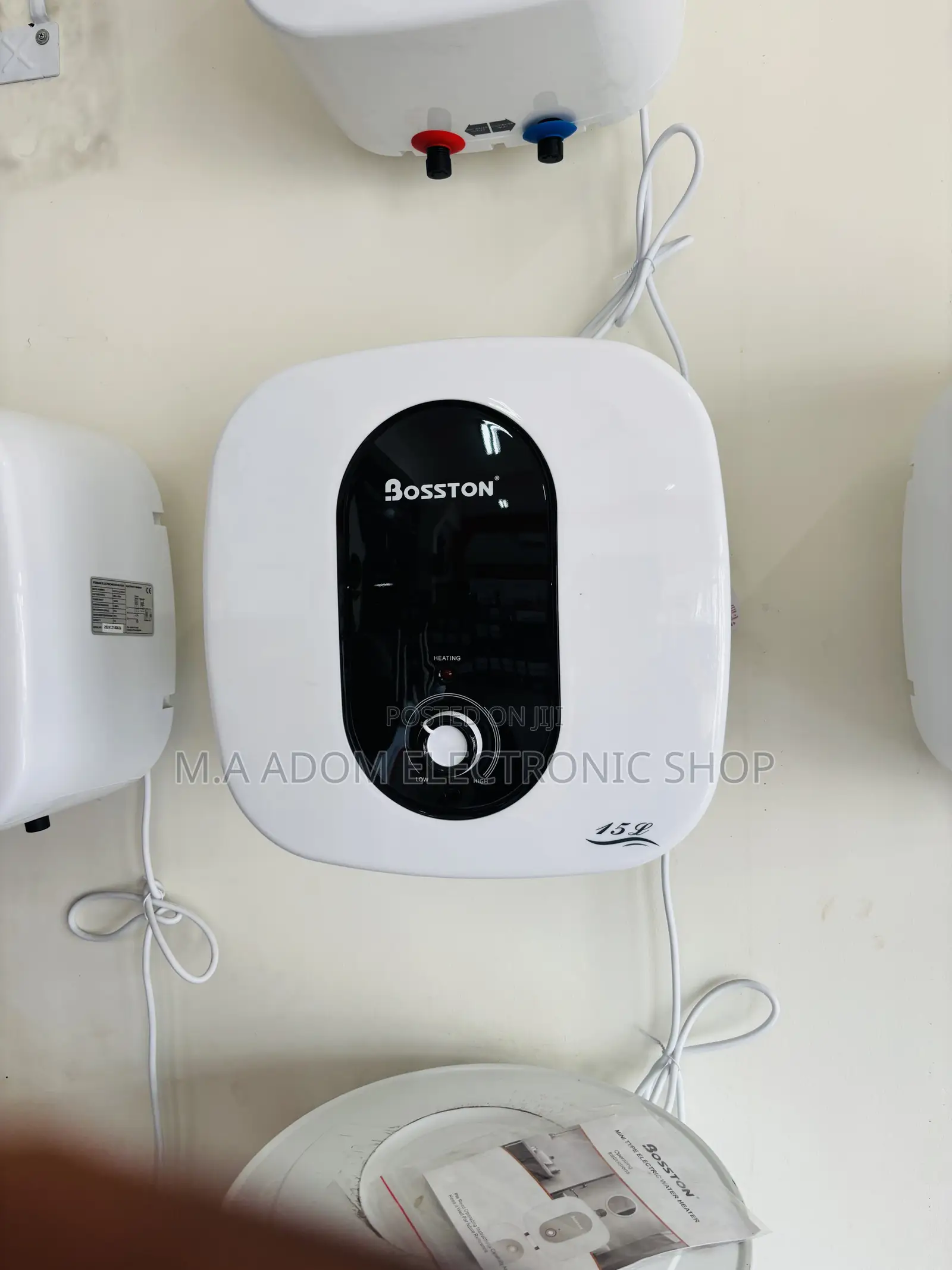 Bosston 15 Litres Water Heater Black Color