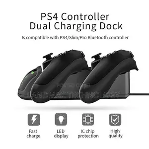 Dobe Tp4 889 Dual Charging Dock for Ps4 Wireless Controllers-Black