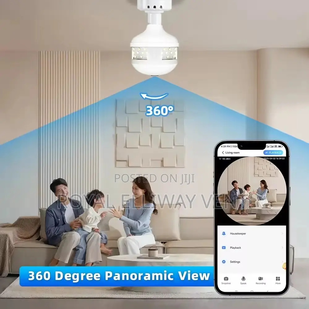 3mp V380 Pro CCTV Light Bulb Camera