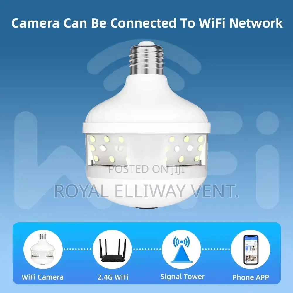 3mp V380 Pro CCTV Light Bulb Camera