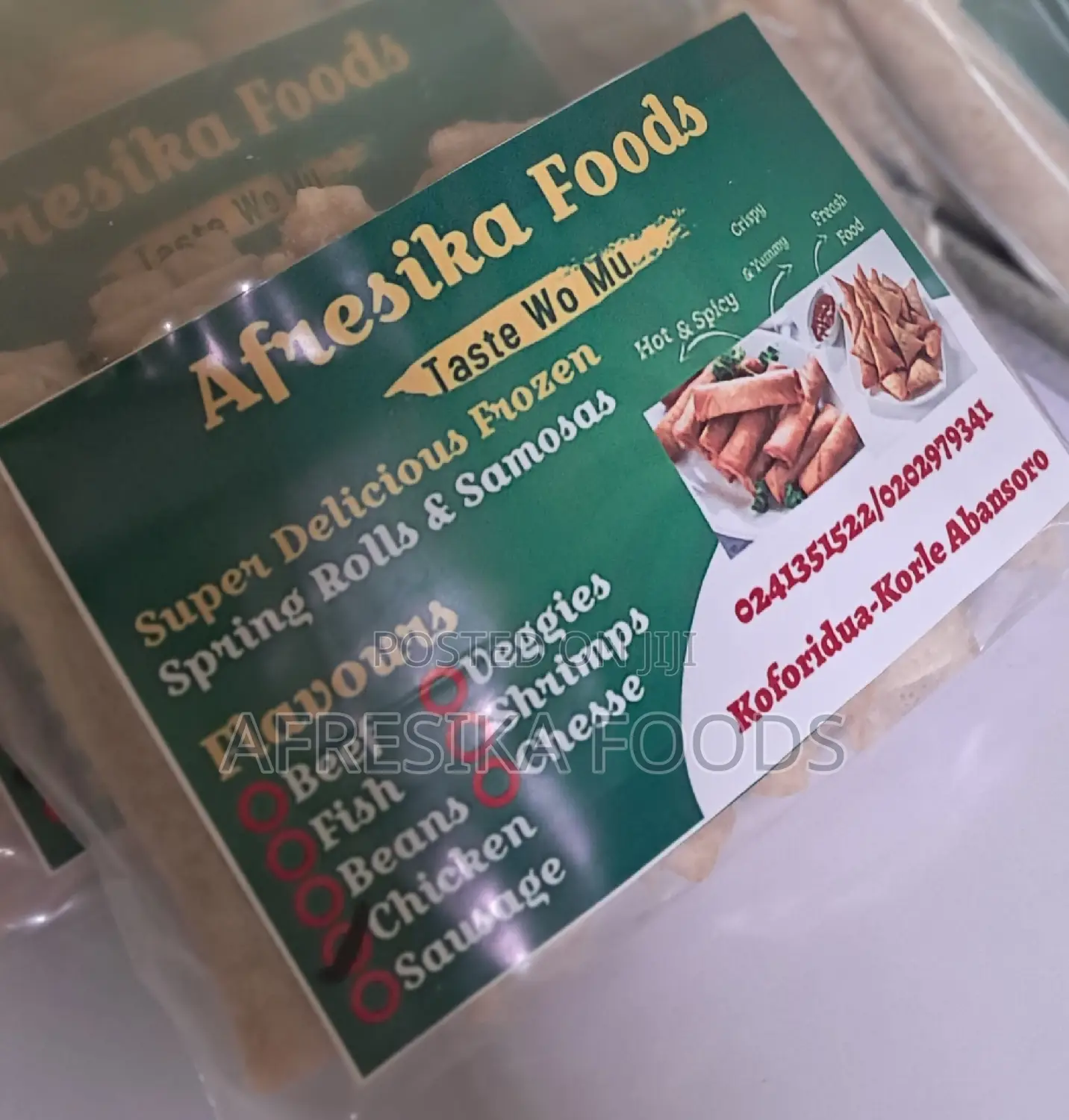 Frozen Spring Rolls and Samosa