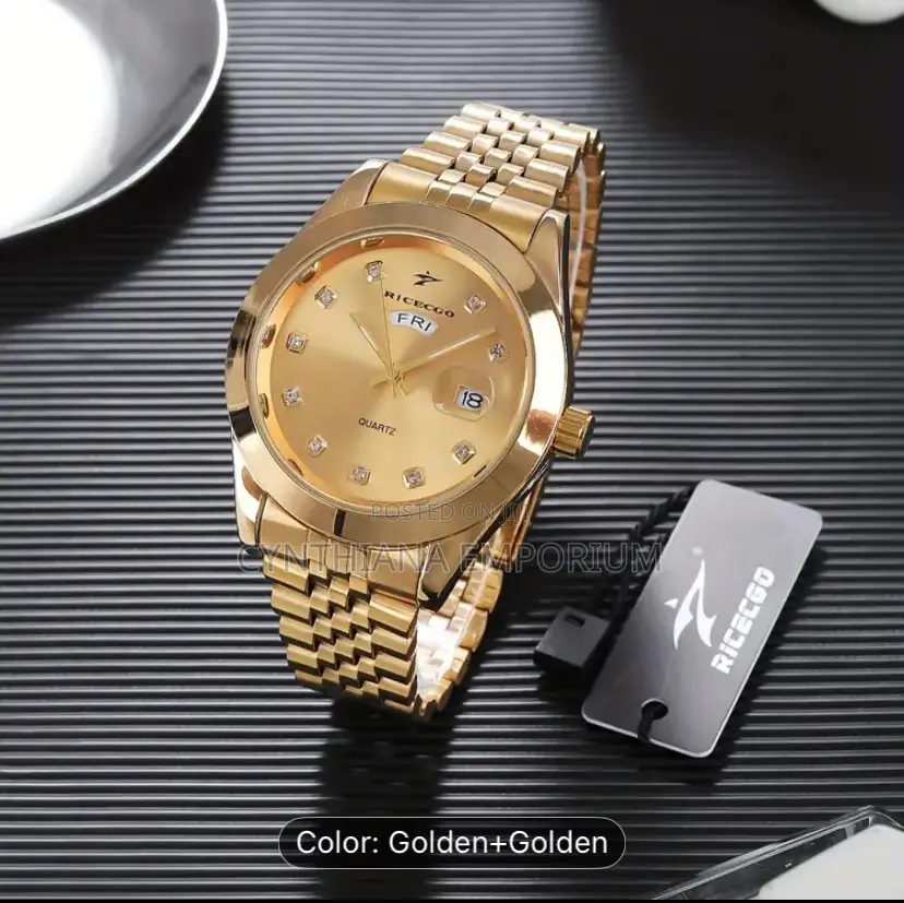 Ricecgo Men Luxury Stainless Steel Quartz Watch