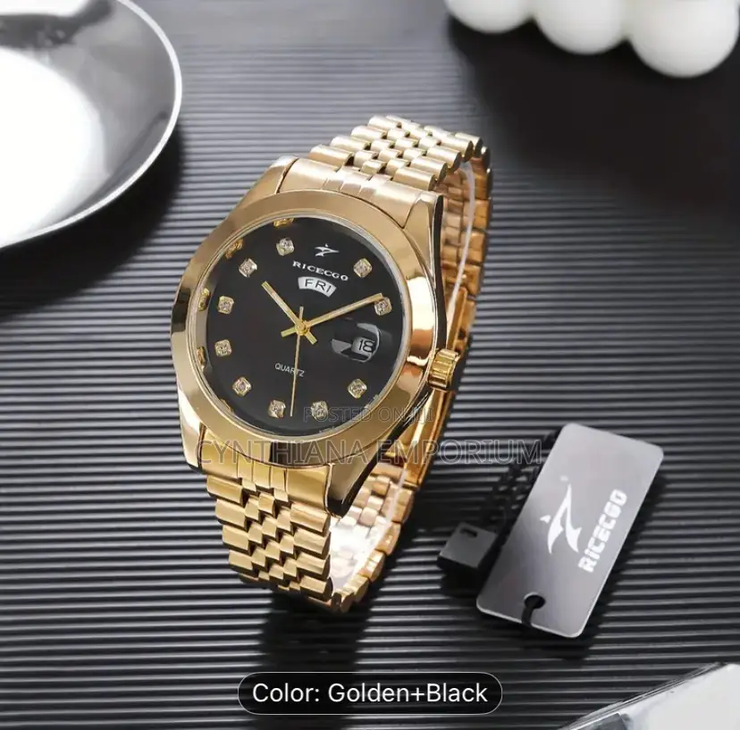 Ricecgo Men Luxury Stainless Steel Quartz Watch