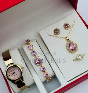 Ladies Watch and Jewelry Set With Ring