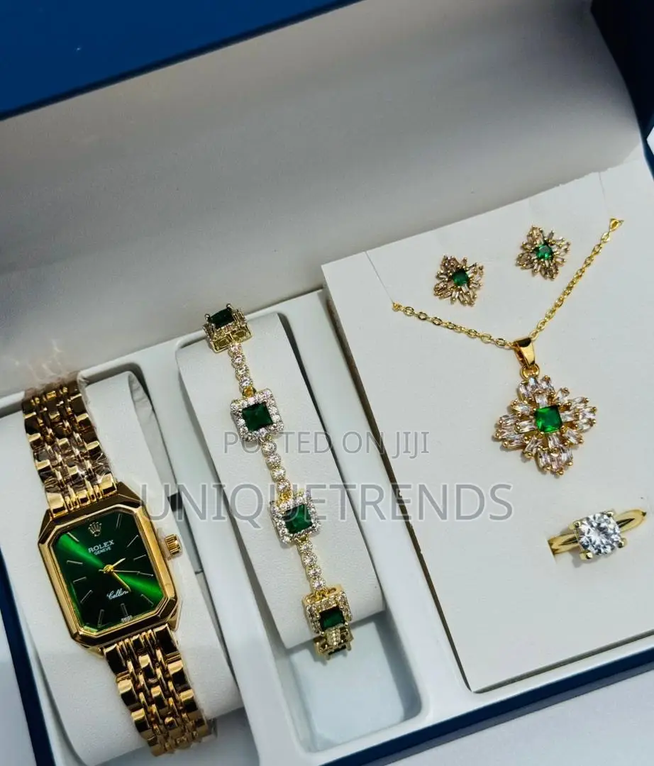 Ladies Watch and Jewelry Set With Ring