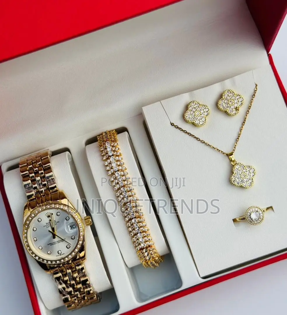 Ladies Watch and Jewelry Set With Ring